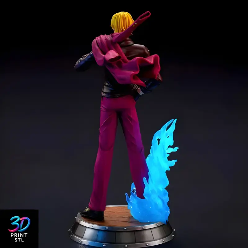 Sanji Straw-Hat Chef Statue | STL 3D Print File - Image 5