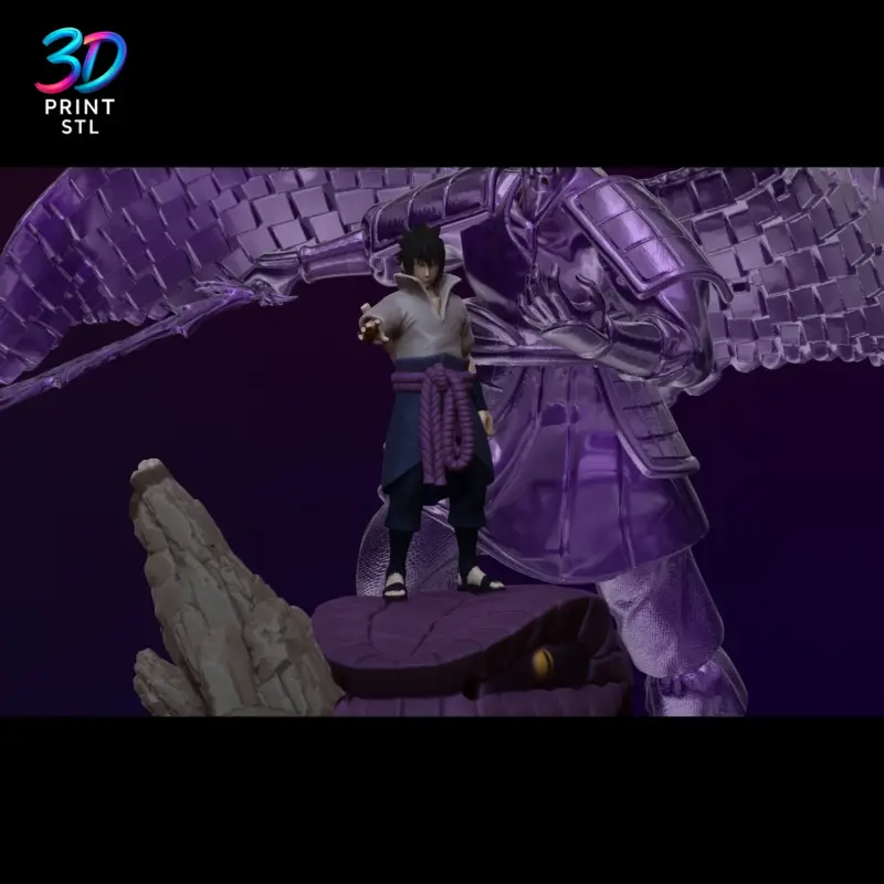Sasuke & Susanoo Diorama Naruto | 3D Print File | STL - Image 2