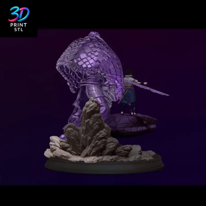 Sasuke & Susanoo Diorama Naruto | 3D Print File | STL - Image 3
