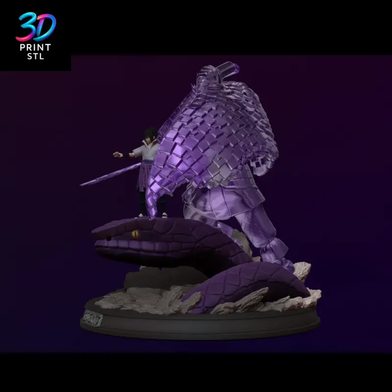 Sasuke & Susanoo Diorama Naruto | 3D Print File | STL - Image 4