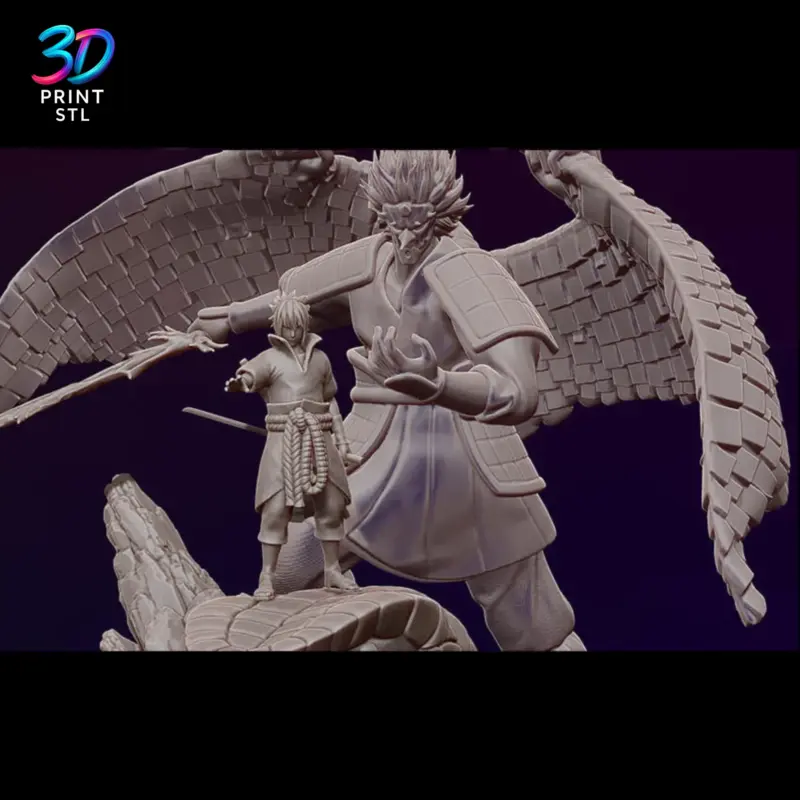 Sasuke & Susanoo Diorama Naruto | 3D Print File | STL - Image 6
