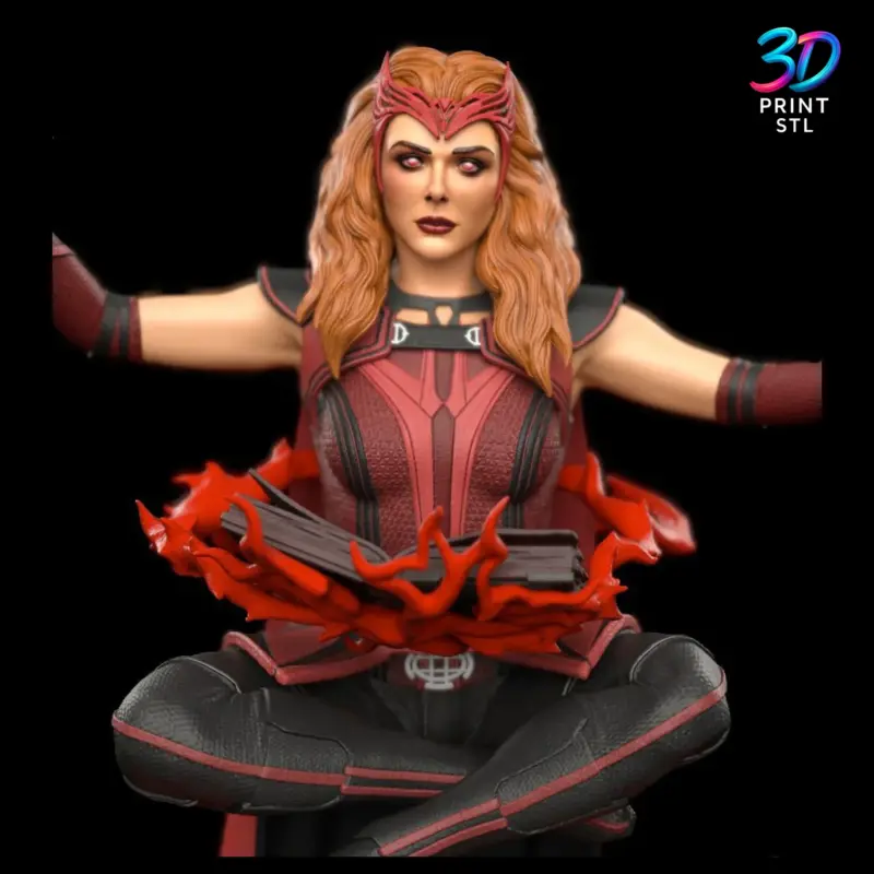 Scarlet Witch Figure Marvel | 3D Print Model | STL - Image 3