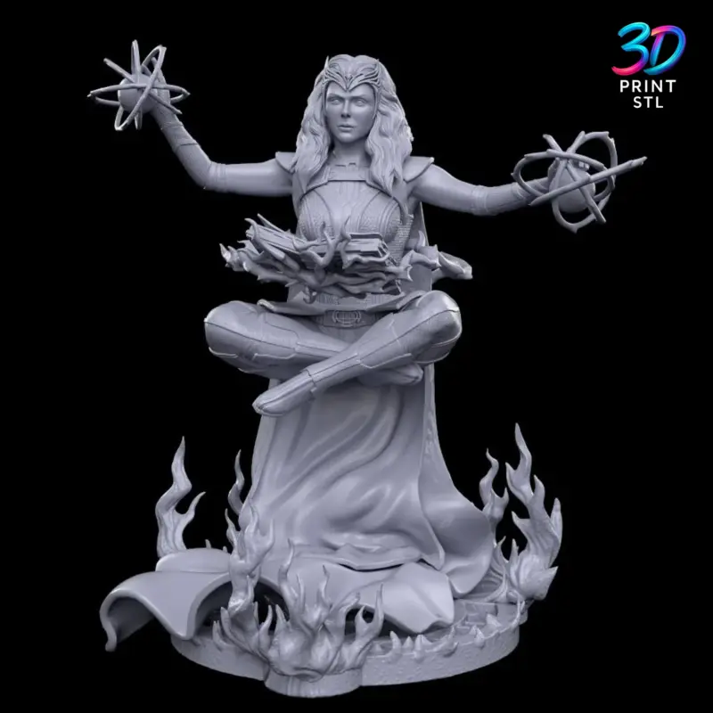 Scarlet Witch Figure Marvel | 3D Print Model | STL - Image 4