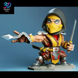 Scorpion Chibi Mortal Kombat | 3D Print File | STL