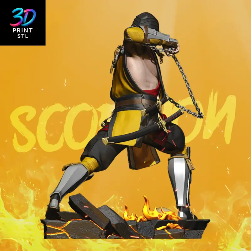 Scorpion Figure Mortal Kombat | STL for 3D Printers - Image 4
