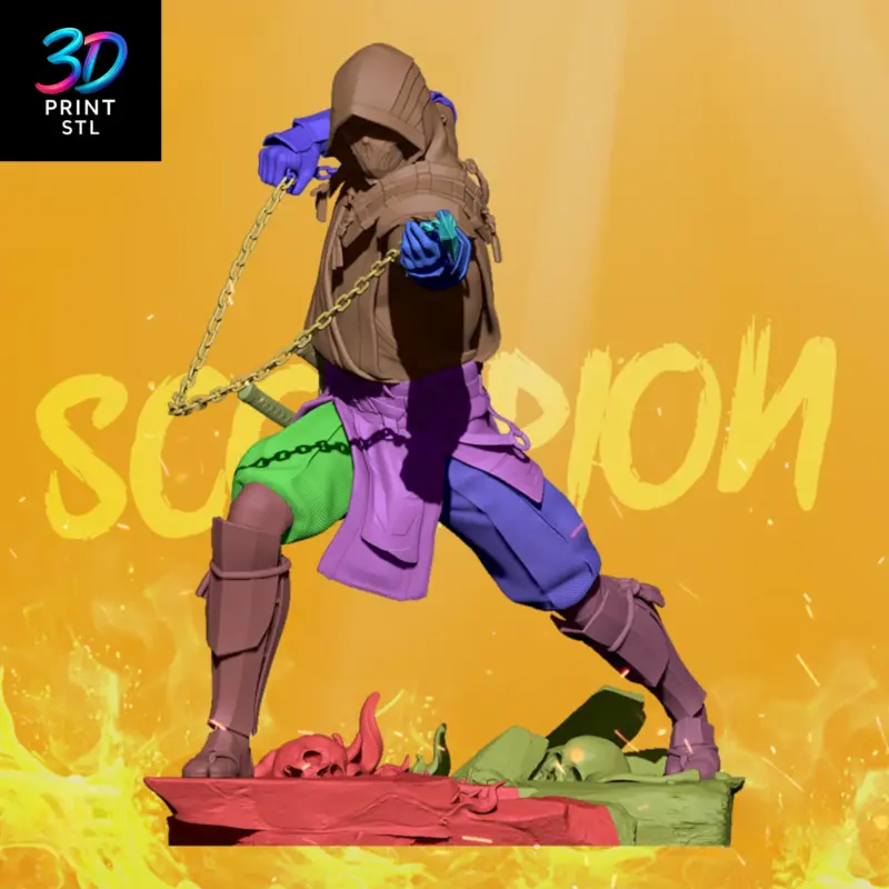 Scorpion Figure Mortal Kombat | STL for 3D Printers - Image 5