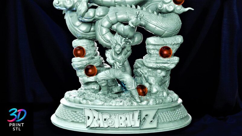 Shenron and Goku Dragon Ball Z | 3D Print File | STL - Image 2