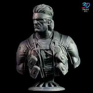 Solid Snake Bust Metal Gear Solid | STL for 3D Printers
