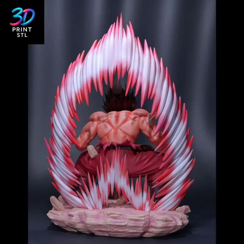 Son Goku Kaioken Figure Dragon Ball Z | 3D Print Model | STL - Image 4