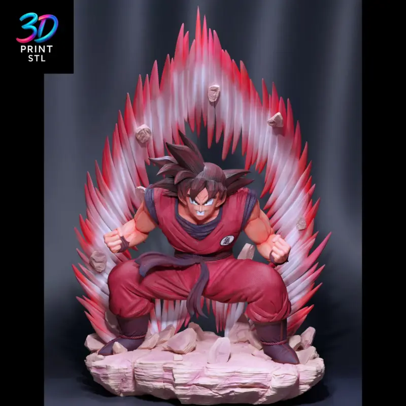 Son Goku Kaioken Figure Dragon Ball Z | 3D Print Model | STL - Image 6