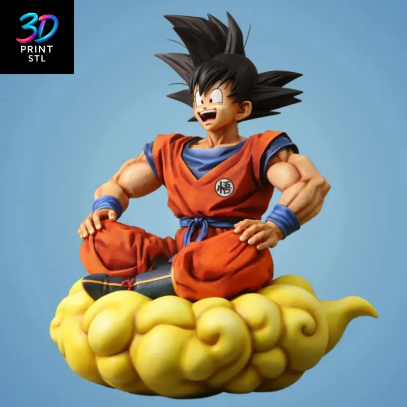 Son Goku on Flying Nimbus Figure Dragon Ball | 3D Print File | STL