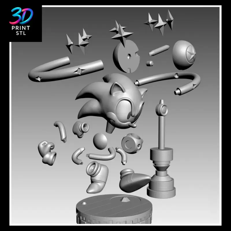 Sonic Figure | STL for 3D Printers - Image 2