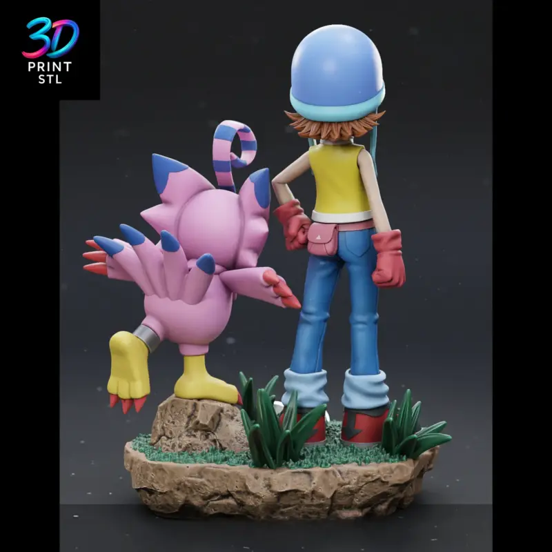 Sora Takenouchi & Biyomon Figure Digimon Adv | 3D Print File | STL - Image 4