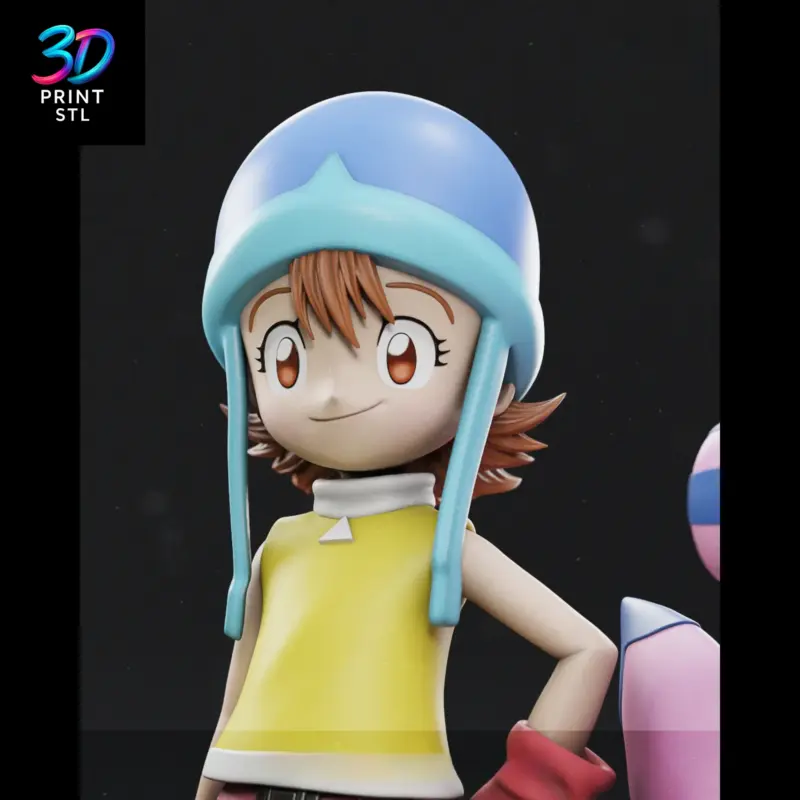 Sora Takenouchi & Biyomon Figure Digimon Adv | 3D Print File | STL - Image 5