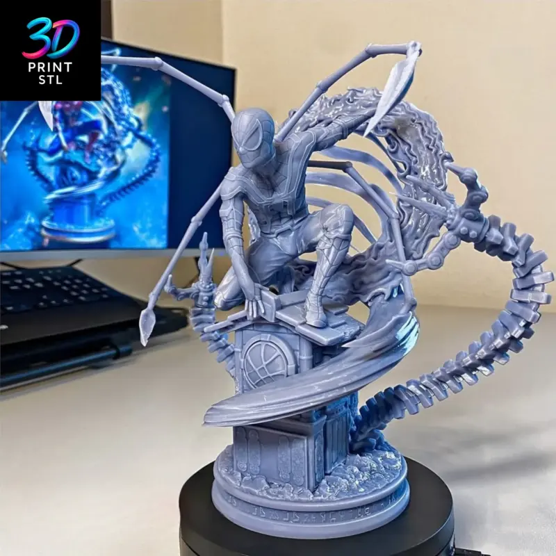 Spider-Man Iron Spider Diorama Marvel | 3D Print File | STL - Image 3