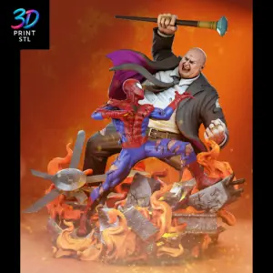 Spider-Man vs Kingpin Diorama Marvel | 3D Print Model | STL