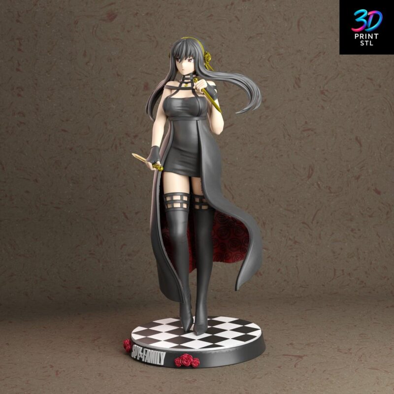 Spy x Family Yor Assassin Pose – STL Model for 3D Printers - Image 6