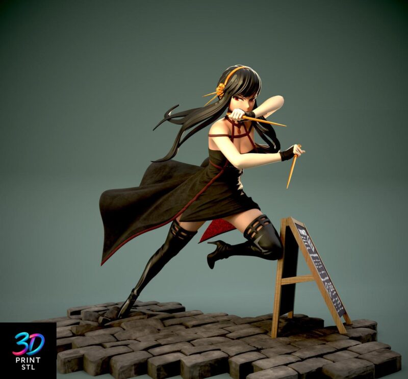 Yor Forger Combat Stance | Spy x Family 3D Print STL - Image 5
