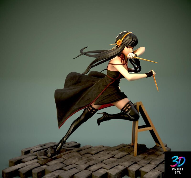Yor Forger Combat Stance | Spy x Family 3D Print STL - Image 6
