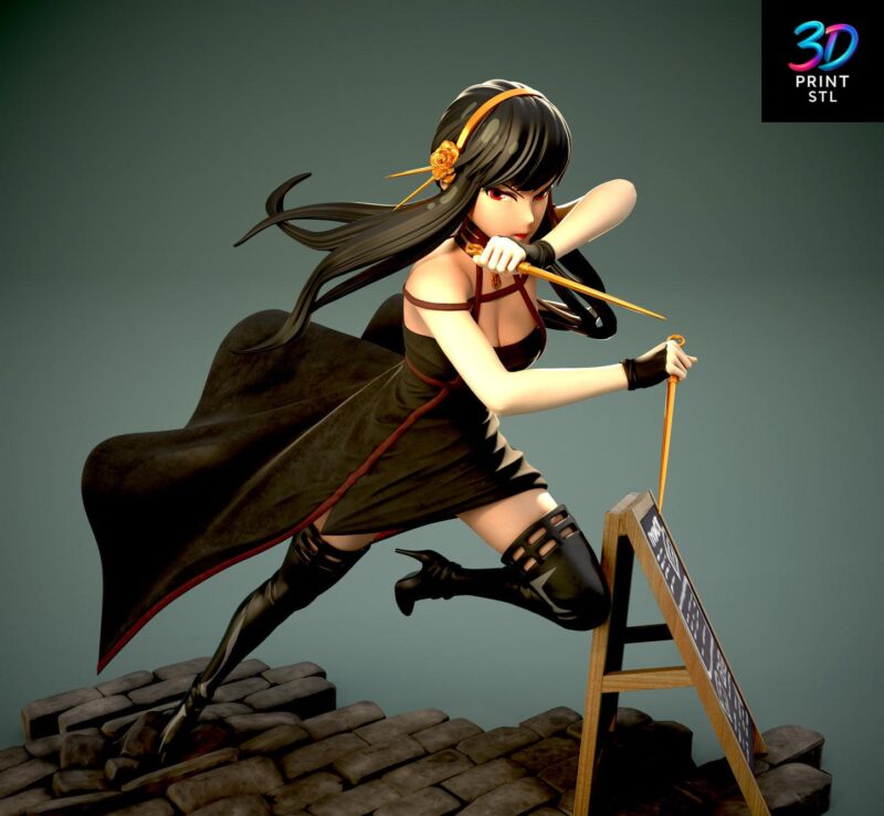 Yor Forger Combat Stance | Spy x Family 3D Print STL - Image 7