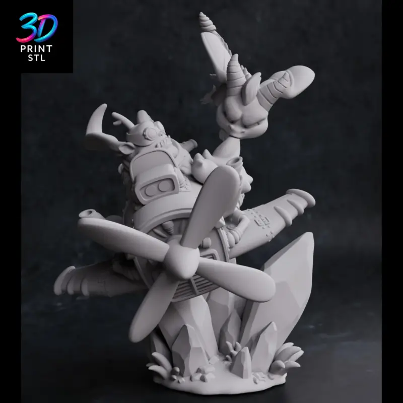 Spyro Sky Attack Diorama Spyro the Dragon | 3D Print File | STL - Image 2