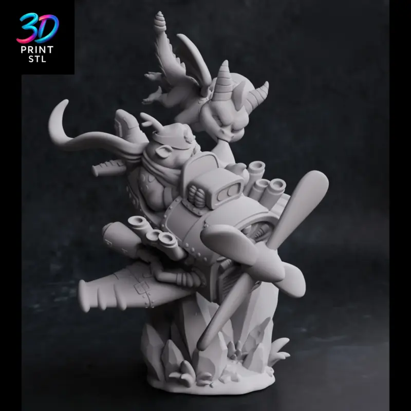 Spyro Sky Attack Diorama Spyro the Dragon | 3D Print File | STL - Image 4