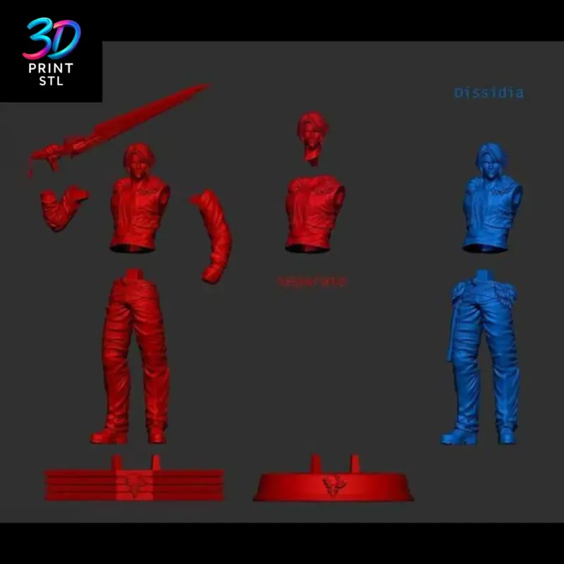 Squall Leonhart Figure Final Fantasy VIII | 3D Print Model | STL - Image 5