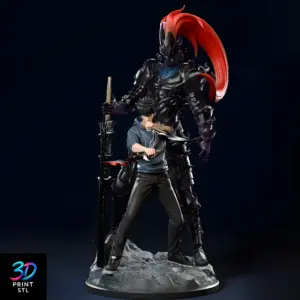 Sung Jin Woo and Igris Solo Leveling | STL File for 3D Printing
