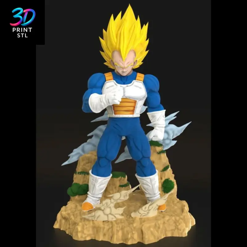 Super Vegeta SSJ2 Figure Dragon Ball Z | STL for 3D Printers - Image 2