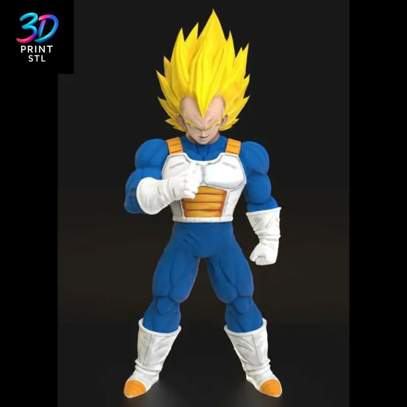 Super Vegeta SSJ2 Figure Dragon Ball Z | STL for 3D Printers - Image 3