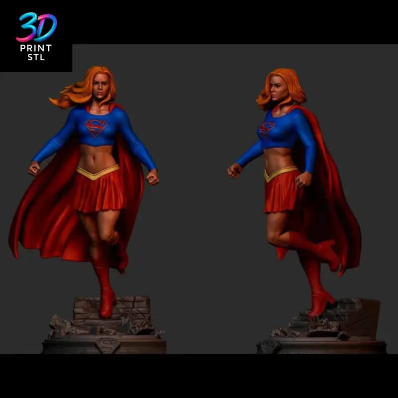Supergirl Figure DC Comics | 3D Print Model | STL - Image 2