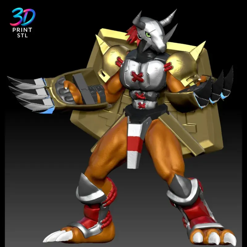 Tai & WarGreymon Diorama Digimon | 3D Print File | STL - Image 5
