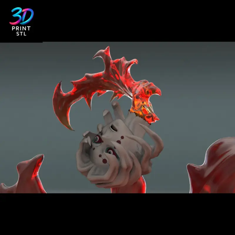 Tanjiro vs Rui Diorama Demon Slayer | STL File for 3D Printing - Image 6