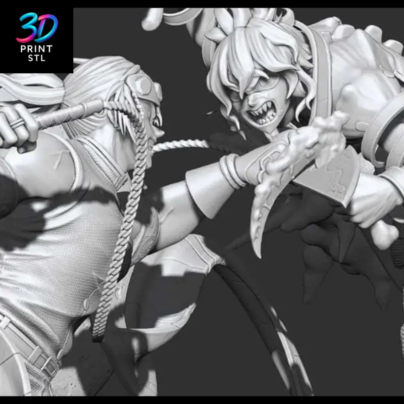 Tengen vs Gyutaro Diorama Demon Slayer | 3D Print Model | STL - Image 4