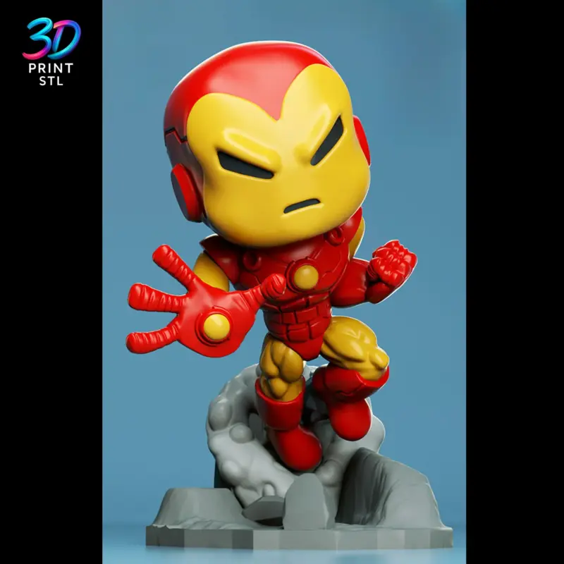 Thanos vs Avengers Chibi Diorama Marvel | STL File for 3D Printing - Image 6