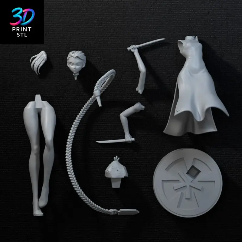 Thirteen Figure Scissor Seven | STL for 3D Printers - Image 6