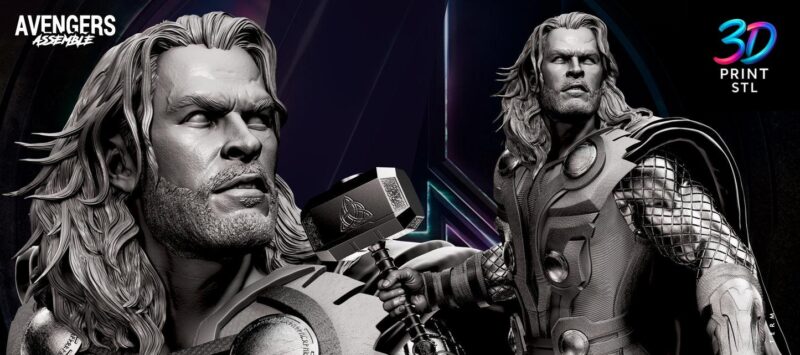 Thor Marvel Avengers | 3D Print File | STL - Image 4