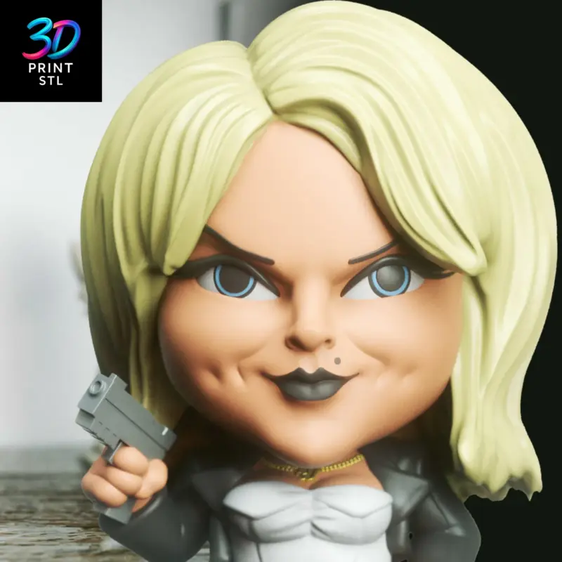 Tiffany Valentine Chibi | 3D Print Model | STL - Image 2