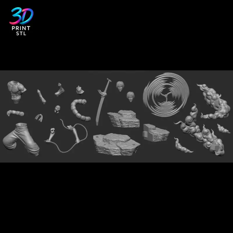 Toji Fushiguro Jujutsu Kaisen | 3D Print Model | STL - Image 7