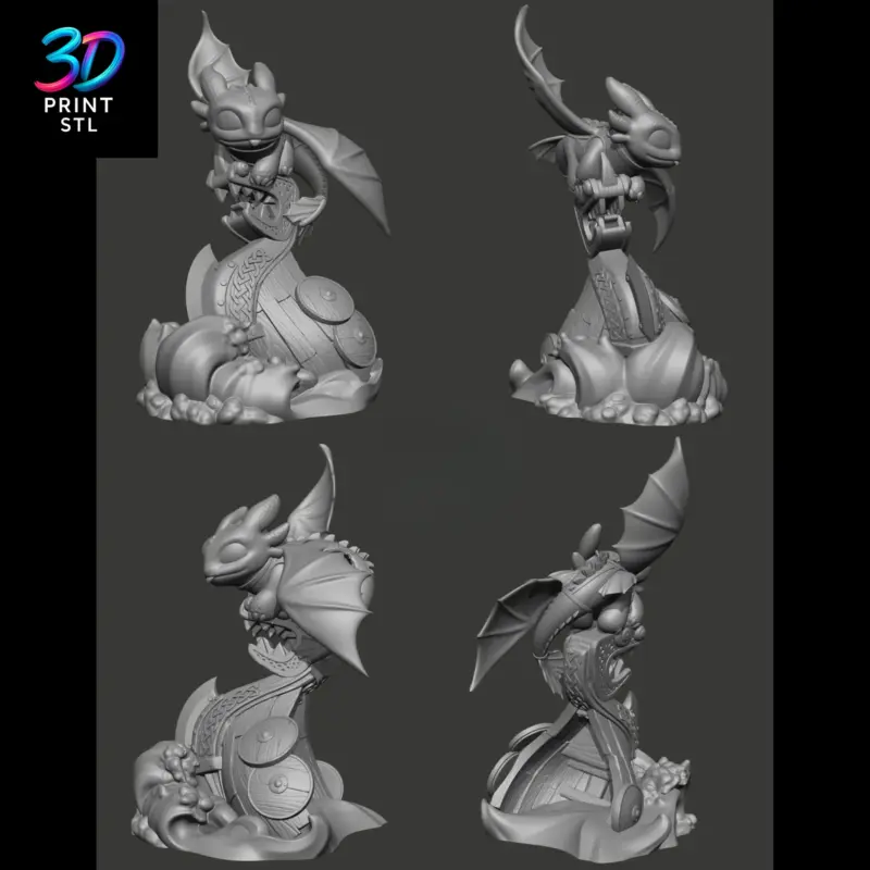 Toothless Figure How to Train Your Dragon | 3D Print Model | STL - Image 2