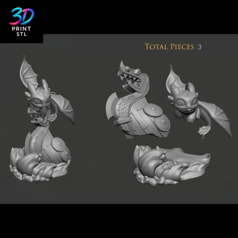Toothless Figure How to Train Your Dragon | 3D Print Model | STL - Image 3