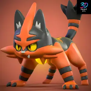 Torracat Pokémon | STL for 3D Printers