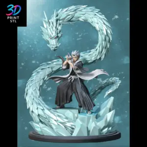 Toshiro Hitsugaya Bankai Diorama Bleach | STL for 3D Printers