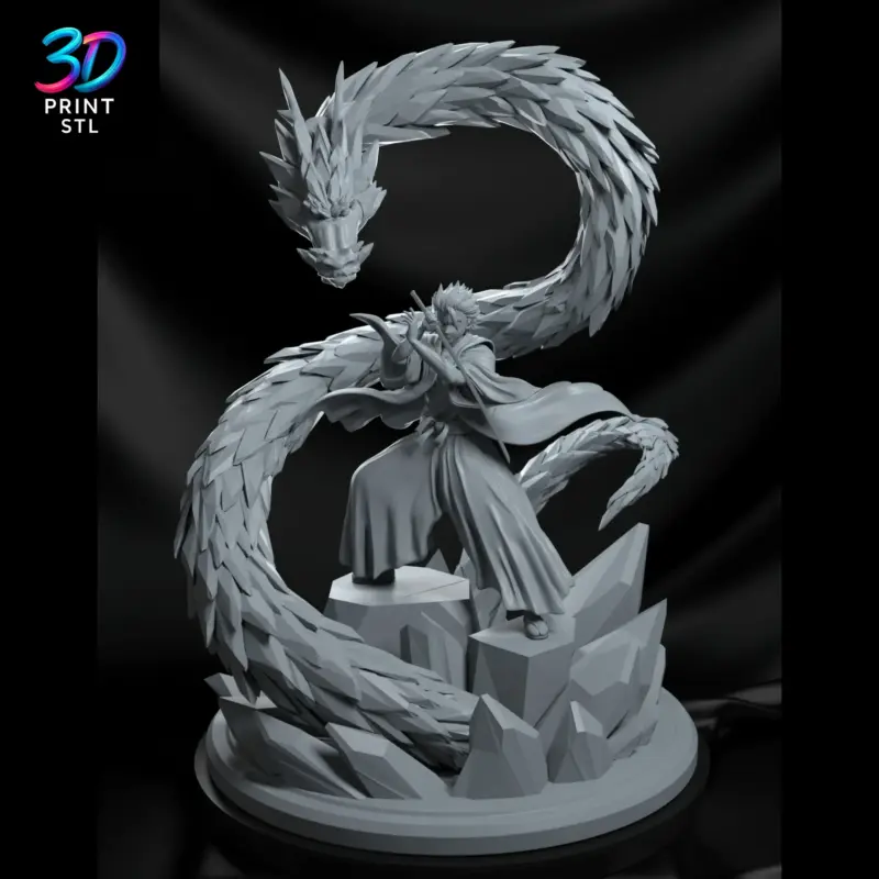 Toshiro Hitsugaya Bankai Diorama Bleach | STL for 3D Printers - Image 4
