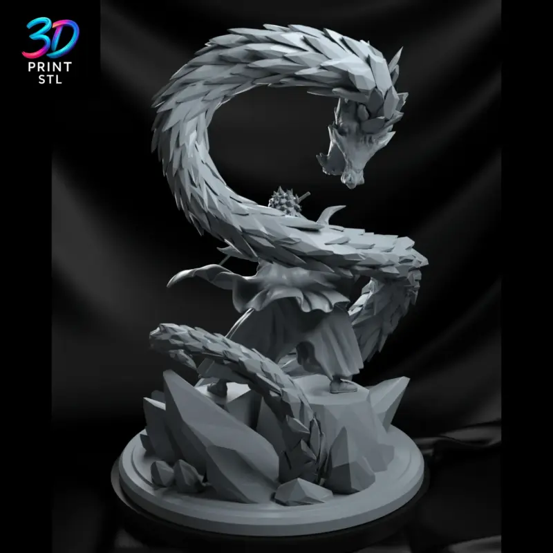 Toshiro Hitsugaya Bankai Diorama Bleach | STL for 3D Printers - Image 5