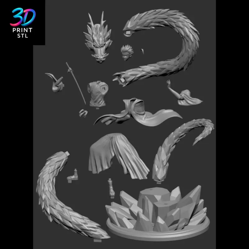 Toshiro Hitsugaya Bankai Diorama Bleach | STL for 3D Printers - Image 7