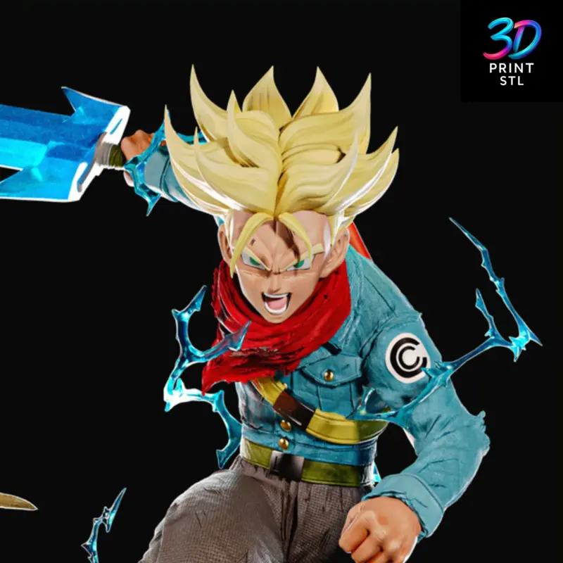 Trunks SSJ Diorama Dragon Ball Super | STL for 3D Printers - Image 4