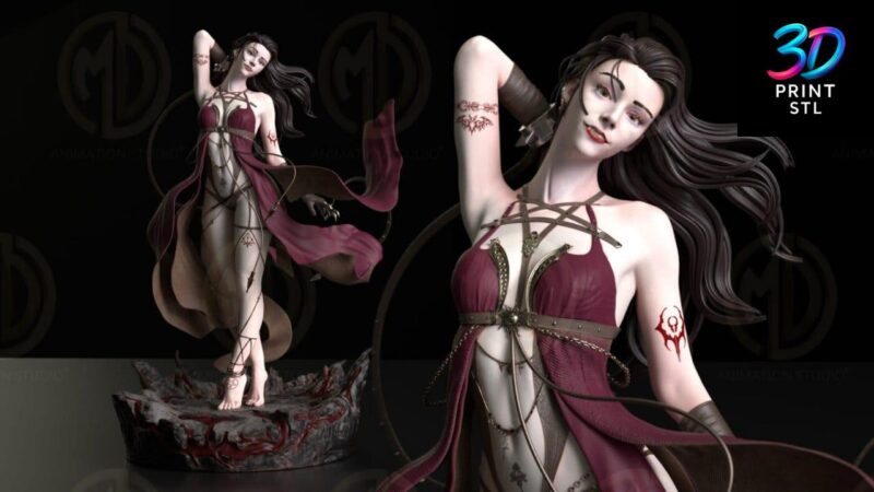 Vampire Girl Anime | STL for 3D Printers - Image 3