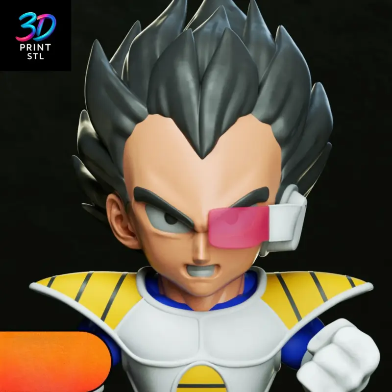 Vegeta Chibi Dragon Ball | 3D Print File | STL - Image 2
