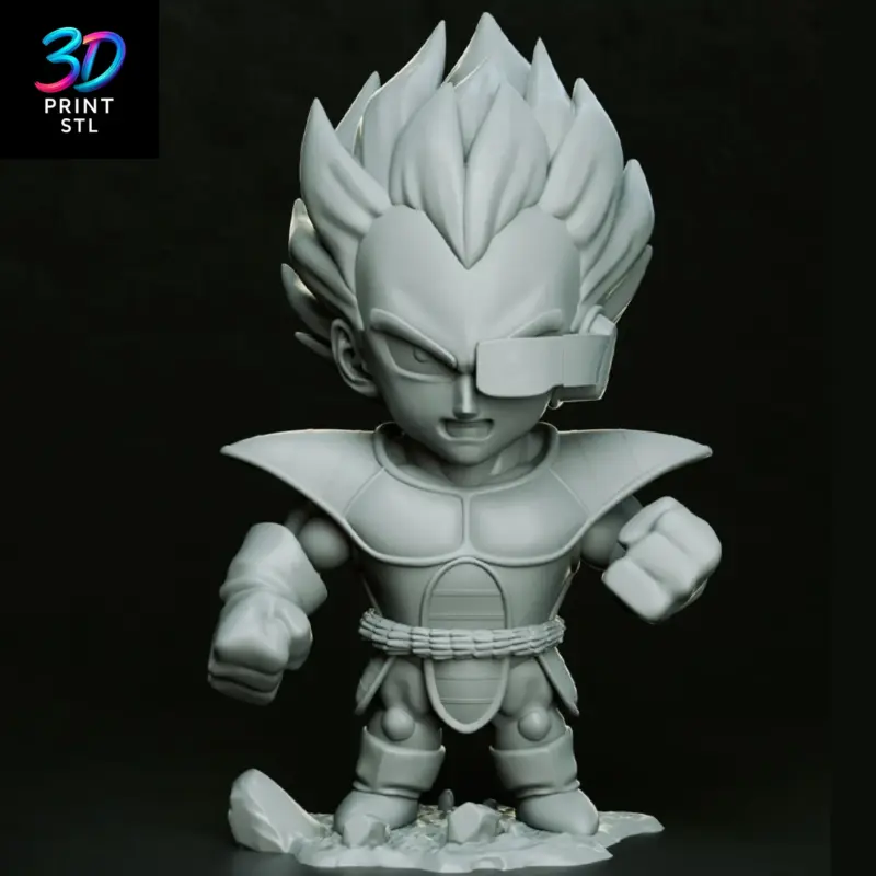 Vegeta Chibi Dragon Ball | 3D Print File | STL - Image 3